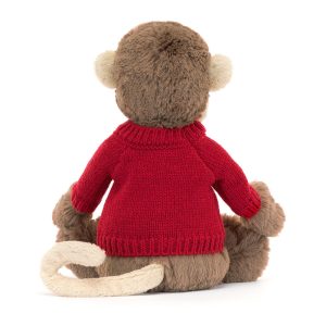 Bashful Monkey with Personalised Red Jumper - Image 4
