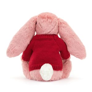 Bashful Petal Bunny with Personalised Red Jumper - Image 4