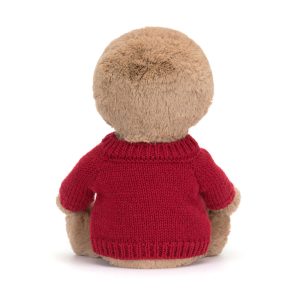 Bashful Sloth with Personalised Red Jumper - Image 4
