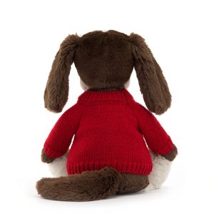 Bashful Fudge Puppy with Personalised Red Jumper - Image 4