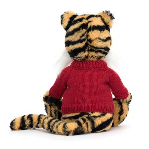 Bashful Tiger with Personalised Red Jumper - Image 4