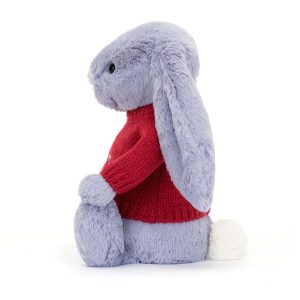 Bashful Viola Bunny with Personalised Red Jumper - Image 3
