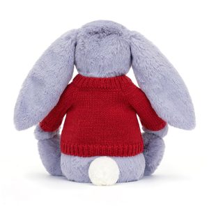 Bashful Viola Bunny with Personalised Red Jumper - Image 4
