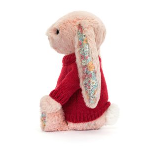 Blossom Blush Bunny with Personalised Red Jumper - Image 3