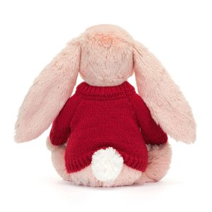 Blossom Blush Bunny with Personalised Red Jumper - Image 4
