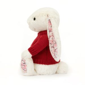 Blossom Cherry Bunny with Personalised Red Jumper - Image 3