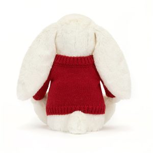 Blossom Cherry Bunny with Personalised Red Jumper - Image 4