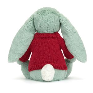 Blossom Sage Bunny with Personalised Red Jumper - Image 5