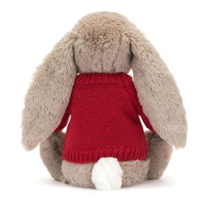 Blossom Bea Beige Bunny with Personalised Red Jumper - Image 5