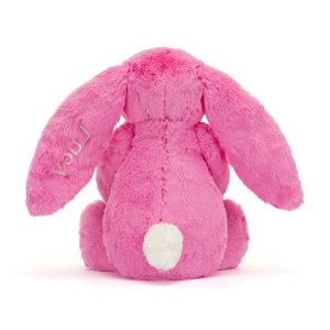 Personalised Bashful Hot Pink Bunny Medium - Image 4