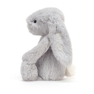 Personalised Bashful Silver Bunny Medium - Image 2