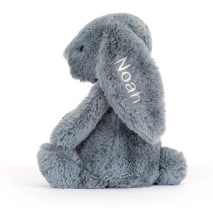 Personalised Bashful Dusky Blue Bunny Medium - Image 2