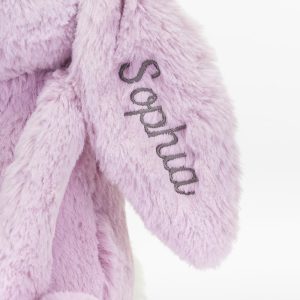 Personalised Bashful Lilac Bunny Medium - Image 2