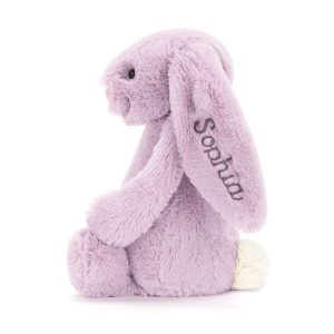 Personalised Bashful Lilac Bunny Medium - Image 3
