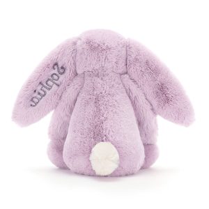 Personalised Bashful Lilac Bunny Medium - Image 4