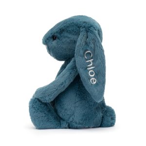 Personalised Bashful Mineral Blue Bunny Medium - Image 2
