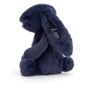 Personalised Bashful Navy Bunny Medium - Image 2