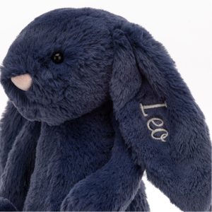 Personalised Bashful Navy Bunny Medium - Image 3