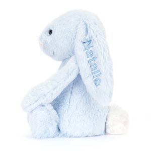 Personalised Bashful Blue Bunny Medium - Image 2