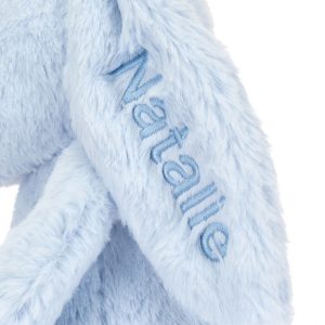Personalised Bashful Blue Bunny Medium - Image 3
