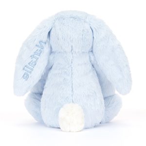 Personalised Bashful Blue Bunny Medium - Image 4