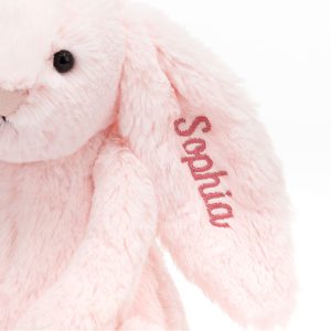 Personalised Bashful Pink Bunny Medium - Image 3