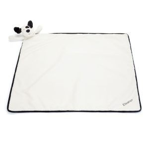 Personalised Bashful Black & Cream Puppy Blankie - Image 3