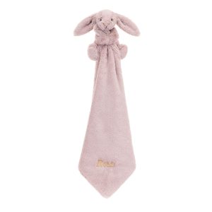 Personalised Bashful Luxe Bunny Rosa Soother - Image 3