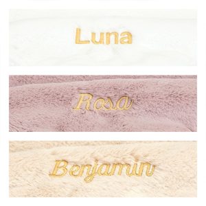 Personalised Bashful Luxe Bunny Rosa Soother - Image 4