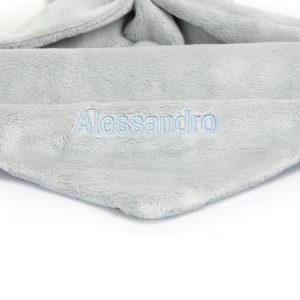 Personalised Bashful Silver Bunny Soother - Image 2