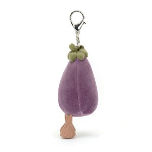 Vivacious Vegetable Aubergine Bag Charm - Image 2